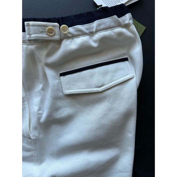 Gucci Double G Embroidery Men’s Short Pants White 32 US/48 Eu 746847 NWT $1250 - Picture 9 of 14